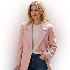 I. MAGNIN 100% Cashmere Pink Suit Jacket Coat Size 10